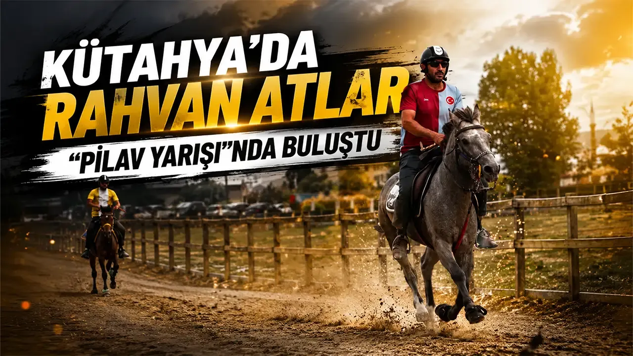 Kütahya'da rahvan atlar birincilik için yarıştı