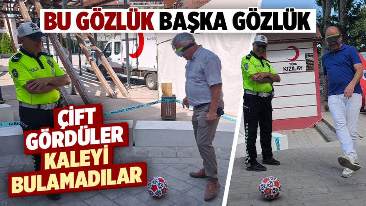 Kütahya'da vatandaşlara alkol gözlüğü testi