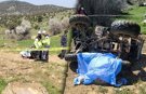 Kütahya'da devrilen ATV'nin kadın sürücüsü hayatını kaybetti