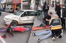 Kütahya'da motosiklet aniden önüne çıkan araca çarptı