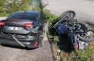 Kütahya’da motosiklet ile otomobil çarpıştı, 1 yaralı