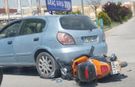 Kütahya'da motosiklet otomobile çarptı: 1 yaralı