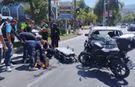 Kütahya’da motosiklet otomobile çarptı, sürücü yaralı