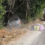 Kütahya'da otomobil ağaçlık alana çarptı, sürücü yaralı