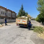 Kütahya’da temizlik ekiplerinden ot temizliği