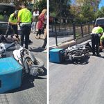 Kütahya’da motokurye ile hafif ticari araç çarpıştı