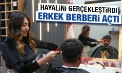 Kütahya DPÜ mezunu kadın, Uşak’ta erkek berberi açtı