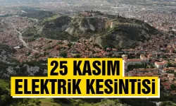 Kütahya 25 Kasım Pazartesi elektrik kesintisi