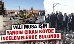 Kütahya Valisi Işın, yangın çıkan köye gitti