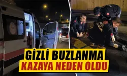 Kütahya’da gizli buzlanma yüzünden motokurye kaza yaptı