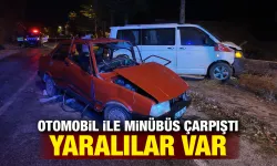 Kütahya'da otomobil ile minibüs çarpıştı, yaralılar var