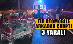 Kütahya’da tır otomobile çaptı: 3 yaralı