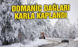 Kütahya'da Domaniç Dağları karla kaplandı