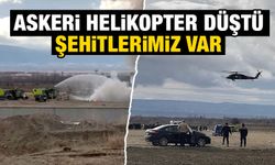 Isparta'da askeri helikopter düştü