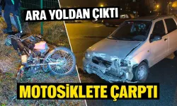 Kütahya’da ara yoldan çıkan otomobil motosiklete çarptı