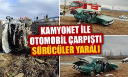 Kütahya'da kamyonet ile otomobil çarpıştı, 2 yaralı