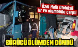 Kütahya'da özel halk otobüsü tır ve otomobile çarptı