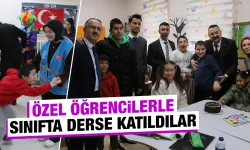 Kütahya’da özel öğrencilerle sınıfa girip derse katıldılar