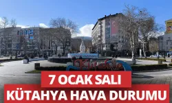 7 Ocak Salı Kütahya hava durumu