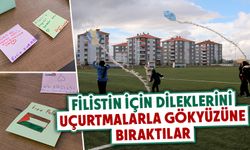 Kütahya’da öğrenciler, Filistin dualarını gökyüzüne bıraktı