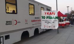 Afyonkarahisar’da kan veren herkese 10 fidan hediye edildi