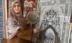 Halıya resim işleyerek Türk tarihini canlandırıyor