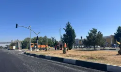 Kütahya istasyon ışıklarında yol ve kavşak çalışması