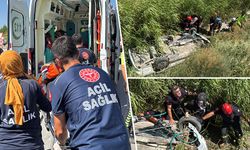 Kütahya’da su kanalına devrilen otomobildeki anne ve kızı kurtarıldı