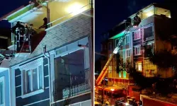 Kütahya’da bir apartmanın teras katında yangın