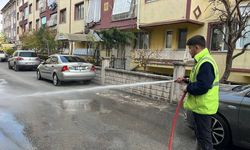 Kütahya’da Meydan ve Gaybi Efendi Mahallelerinde sokaklar yıkandı