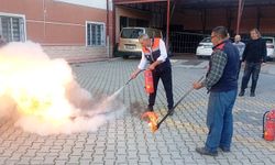 Kütahya'da müftülük personeline yangın tatbikatı