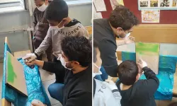 Kütahya Simav’da özel öğrenciler okullarını güzelleştirdi