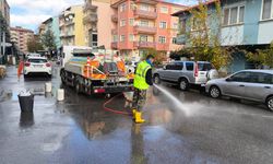 Kütahya’da Alipaşa Mahallesi’nde sokaklar yıkandı