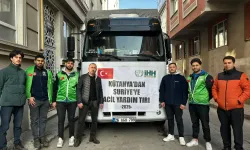 Kütahya'dan Suriye'ye insani yardım tırı uğurlandı
