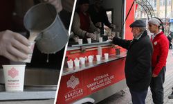 Kütahya’da Miraç Kandilinde sıcak salep ikramı