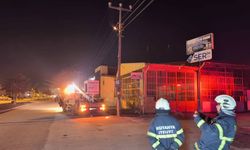 Kütahya’da aydınlatma direğinde yangın