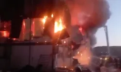 Manisa’da konteyner yatakhanede çıkan yangın söndürüldü