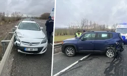 Kütahya'da ciple otomobil çarpıştı, yaralılar var