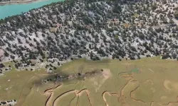 Sorgun Yaylası’nda menderesler havadan görüntülendi