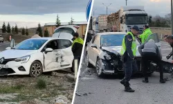 Kütahya’da iki otomobil kavşakta çarpıştı, 2 yaralı