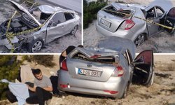 Kütahya’da otomobil takla attı, 3 genç yaralı