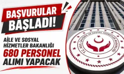 Aile ve Sosyal Hizmetler Bakanlığı 680 sözleşmeli personel alacak