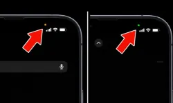 iPhone'daki yeşil ve turuncu noktanın farkı nedir?