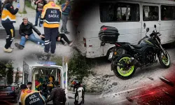 Kütahya’da minibüs ile motosiklet çarpıştı, 2 yaralı