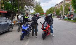 Kütahya’da motosiklet sürücülerine yönelik denetim