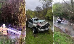 Kütahya'da otomobil Porsuk Çayı'na devrildi, ölü ve yaralı var