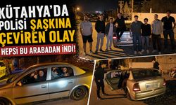 Kütahya'da otomobilden inenleri görünce polis şok oldu
