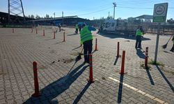Kütahya'da kurban bayramı sonrası hayvan pazarı temizliği
