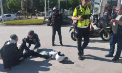 Kütahya’da motosikletle elektrikli bisiklet çarpıştı