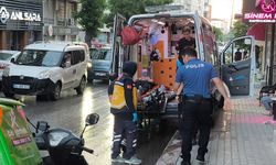 Kütahya'da yağış nedeniyle kayan motosikletin sürücüsü yaralandı